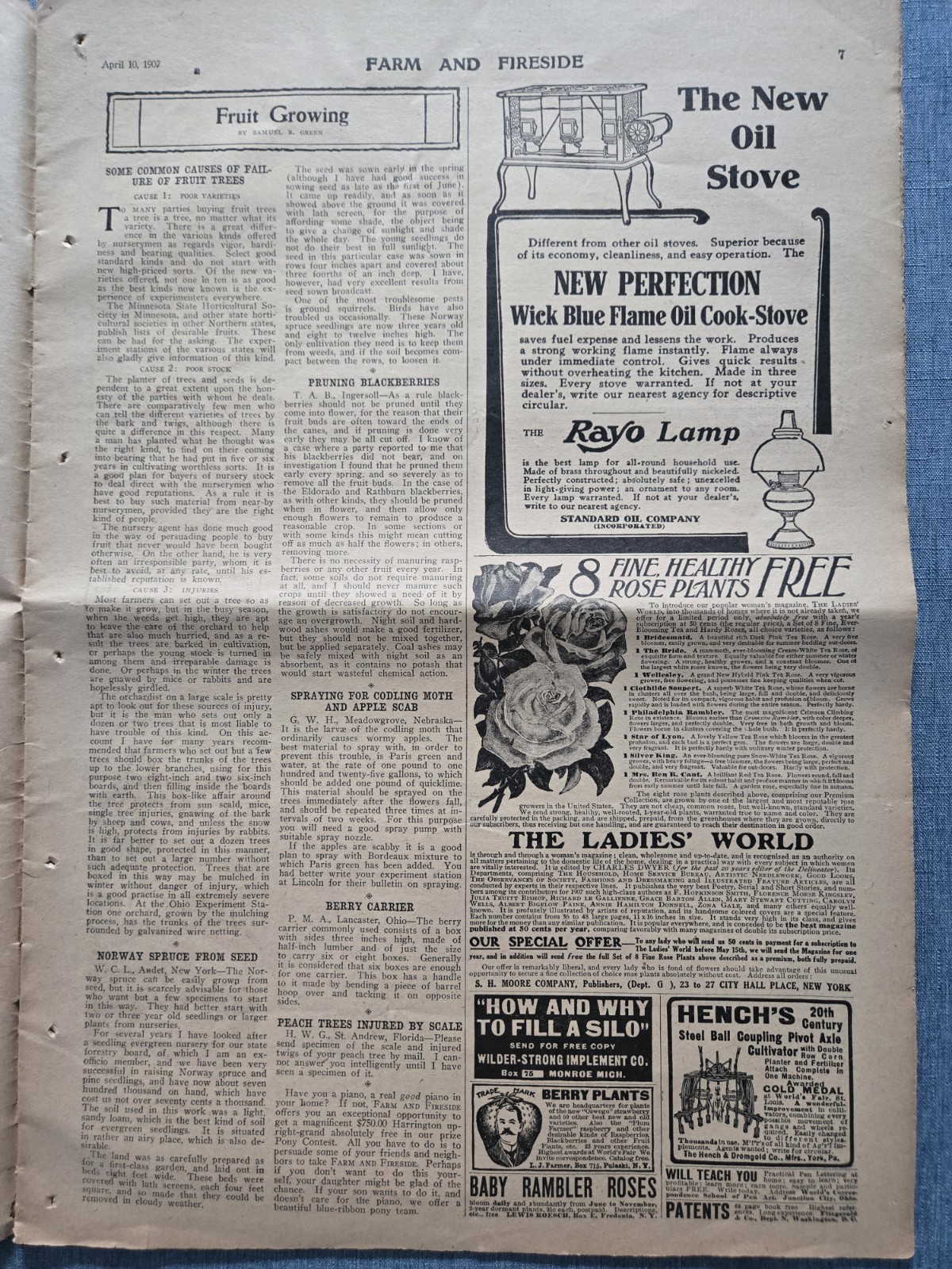 Farm & Fireside Newspaper April 10 1907 Articles Ads Fashion News Humor