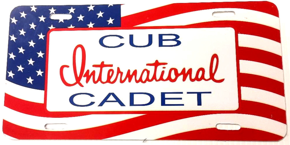 INTERNATIONAL CUB CADET – AMERICAN FLAG LICENSE PLATE