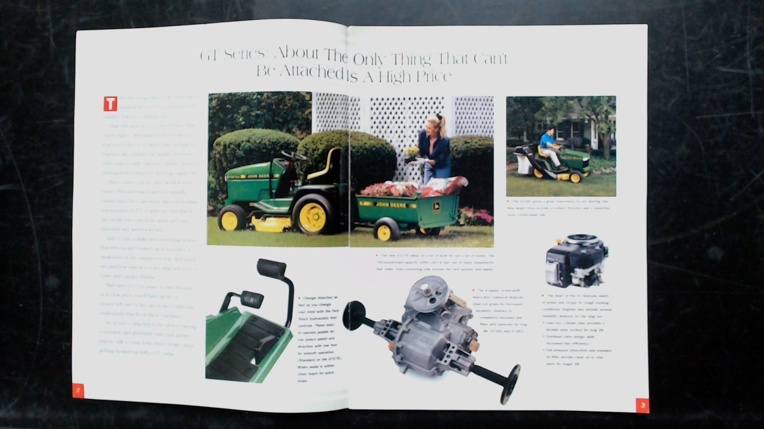 John Deere Lawn and Garden Tractors Brochure Vintage 1990s Advertising