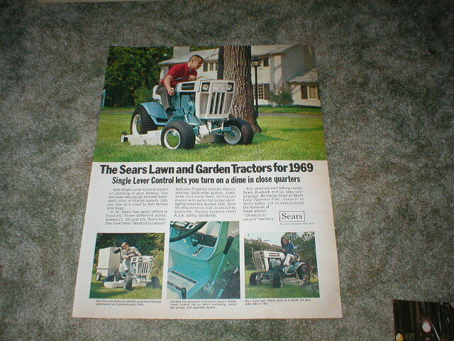 1969 CRAFTSMAN Garden and Lawn Tractor Ad 12 HP Hydro – Trac
