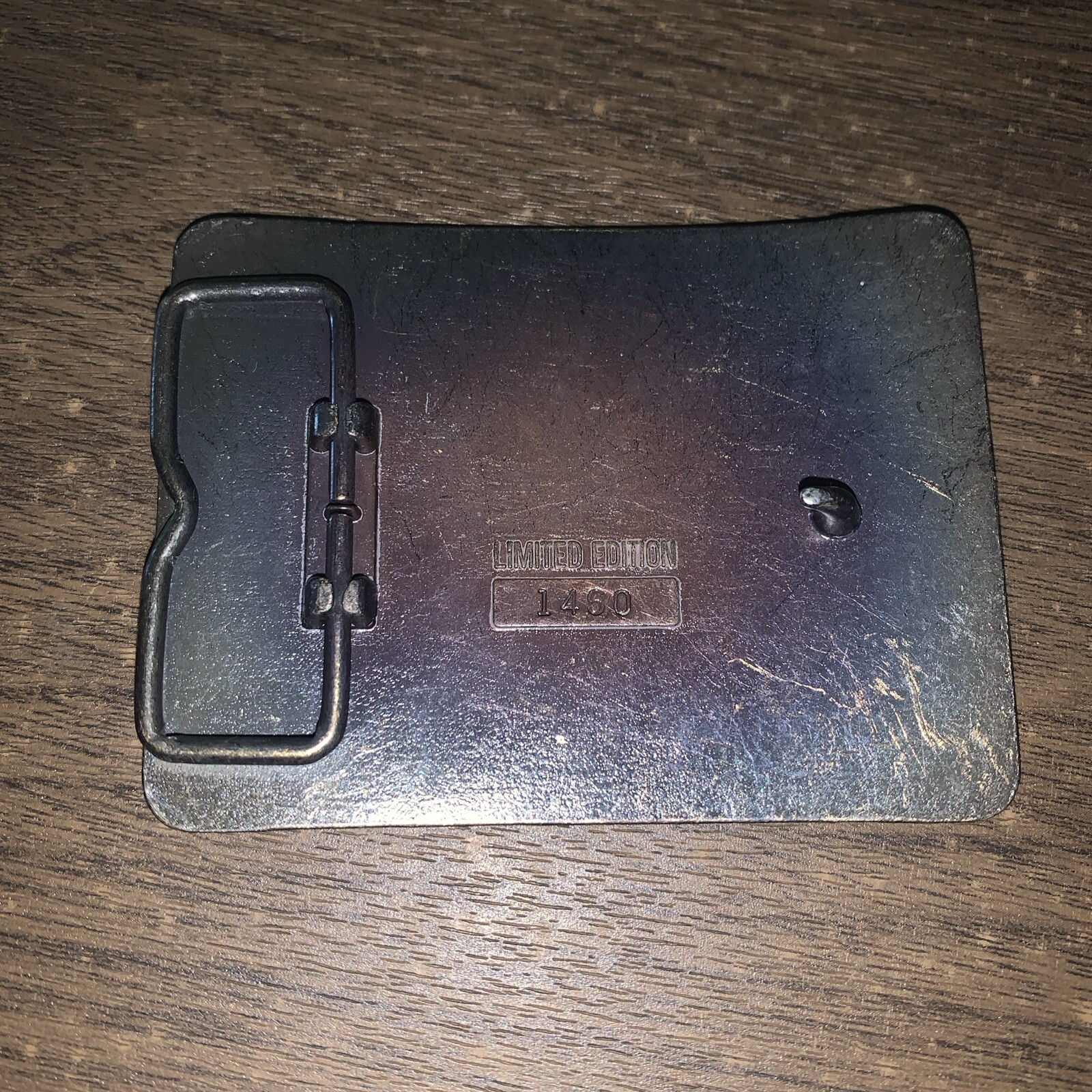 Vtg 1984 Farm Oyl Belt Buckle Tractor Combine Ag