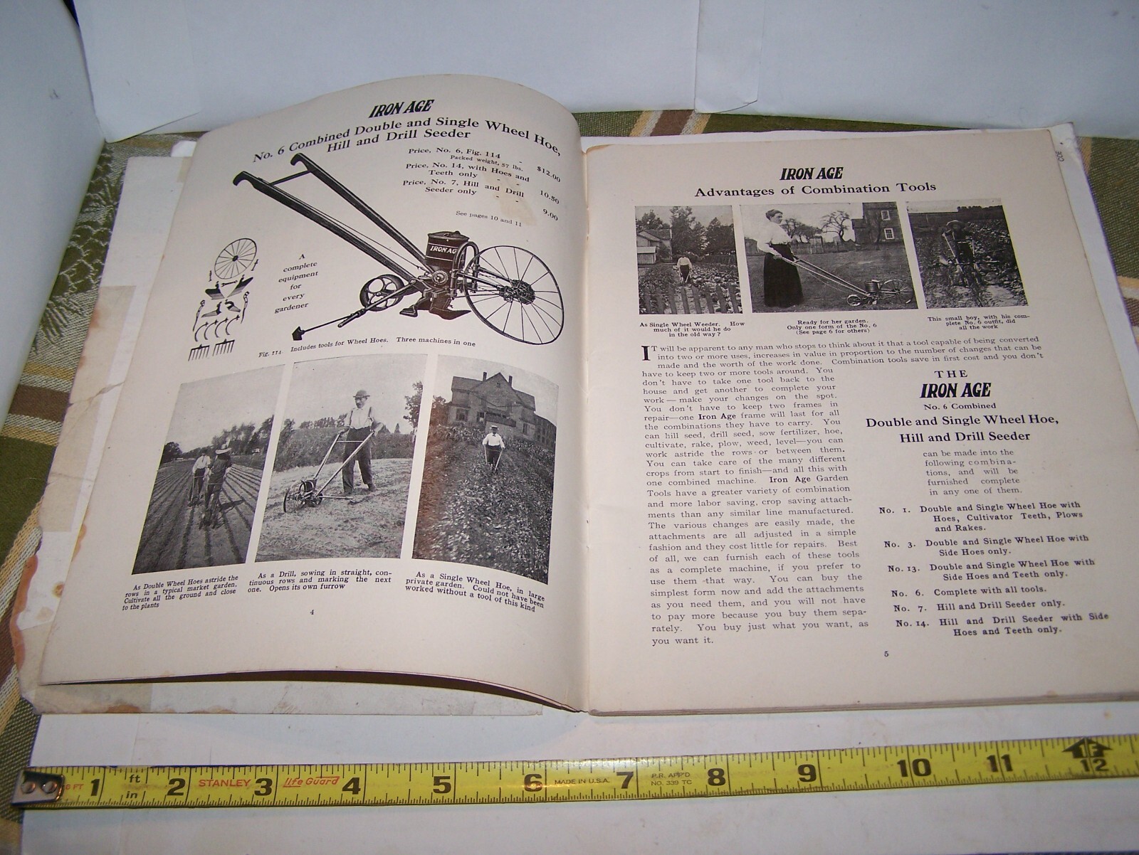 IRON AGE 1910 Full Line Sales Catalog Cultivator Plow Planter Farm Garden NICE!
