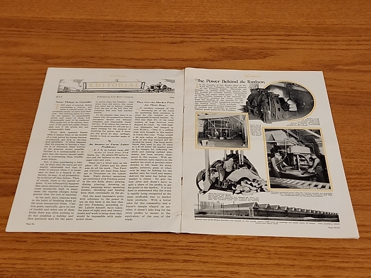 The Fordson Magazine July 1925 Vintage Original