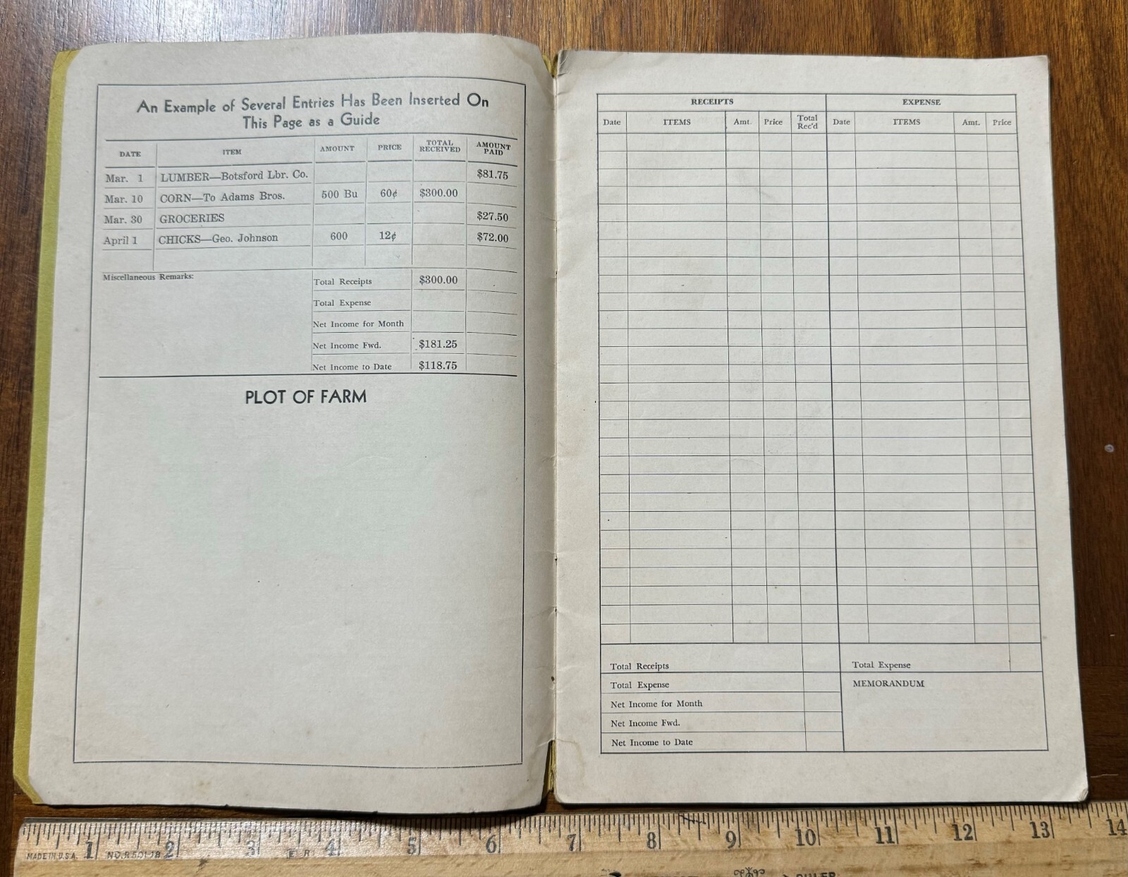 Vintage Farm Account Booklet Southern WI Cattle Credit Co Madison WI 1940