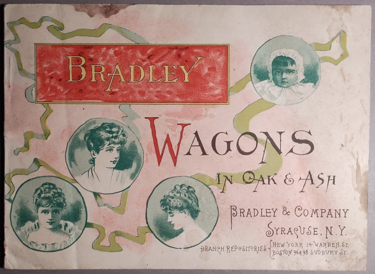 1890s Bradley & Co Syracuse Wagon Carriage Full Color Catalog Original B5-34