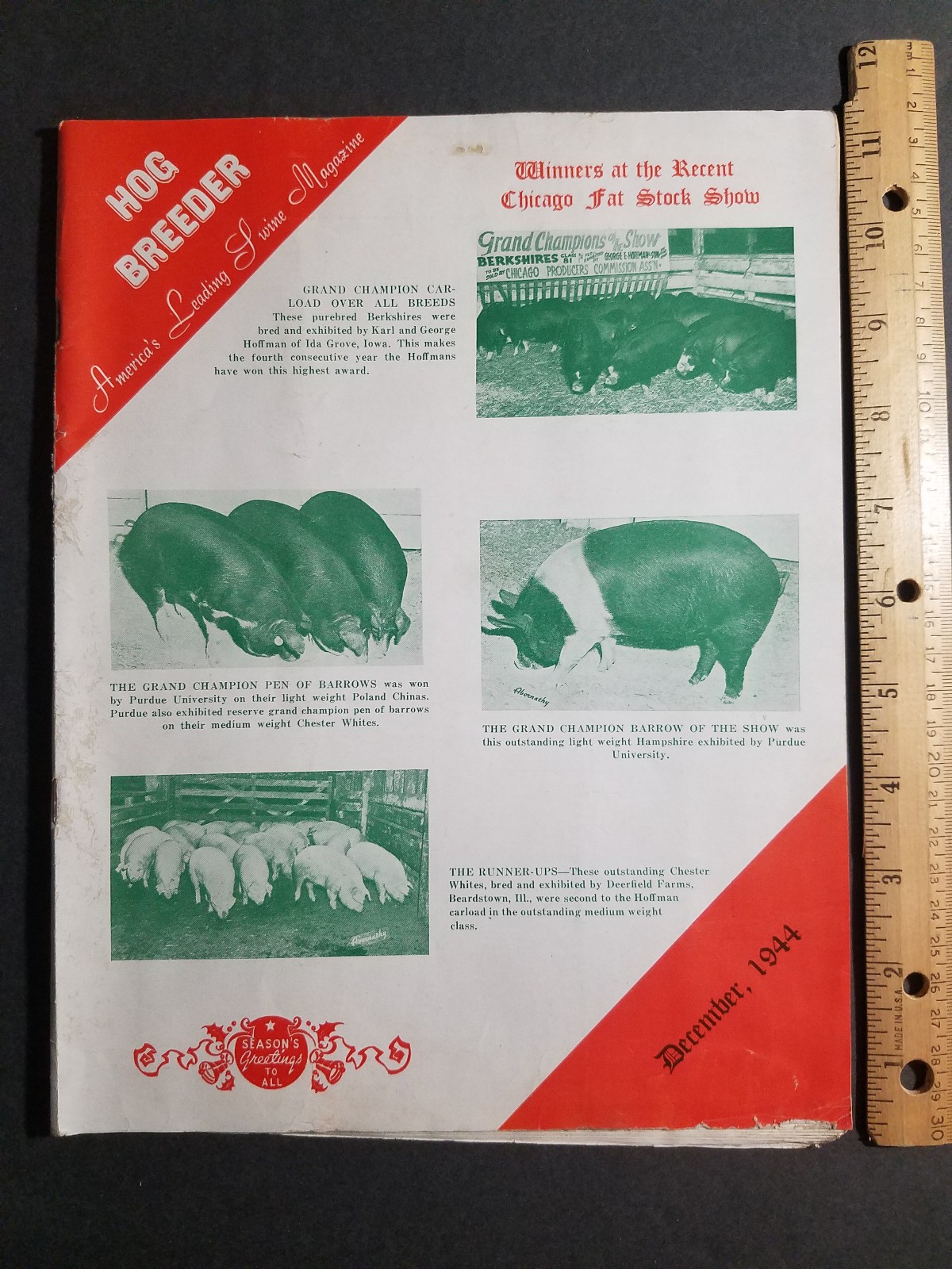 December 1944 Hog Breeder Magazine
