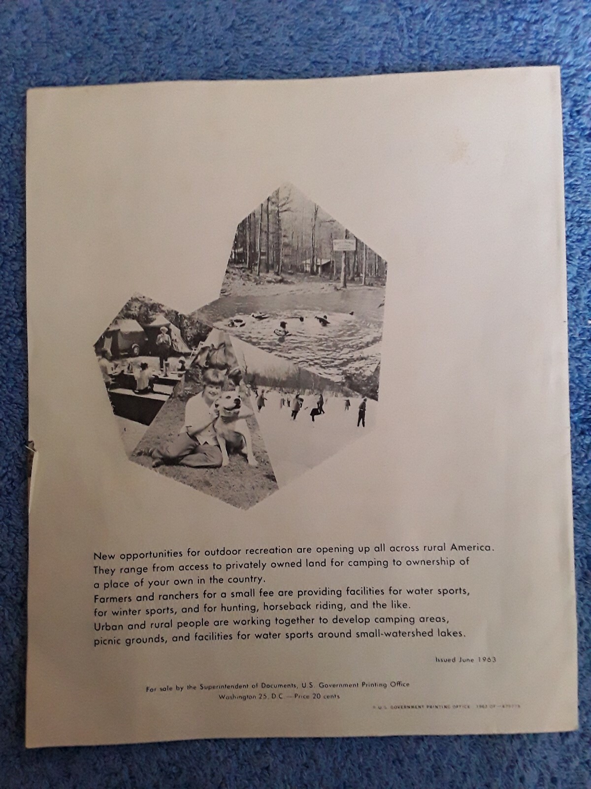 U.S. DEPARTMENT OF AGRICULTURE 1963 RURAL RECREATION MANUAL PUBLICATION NO. 930