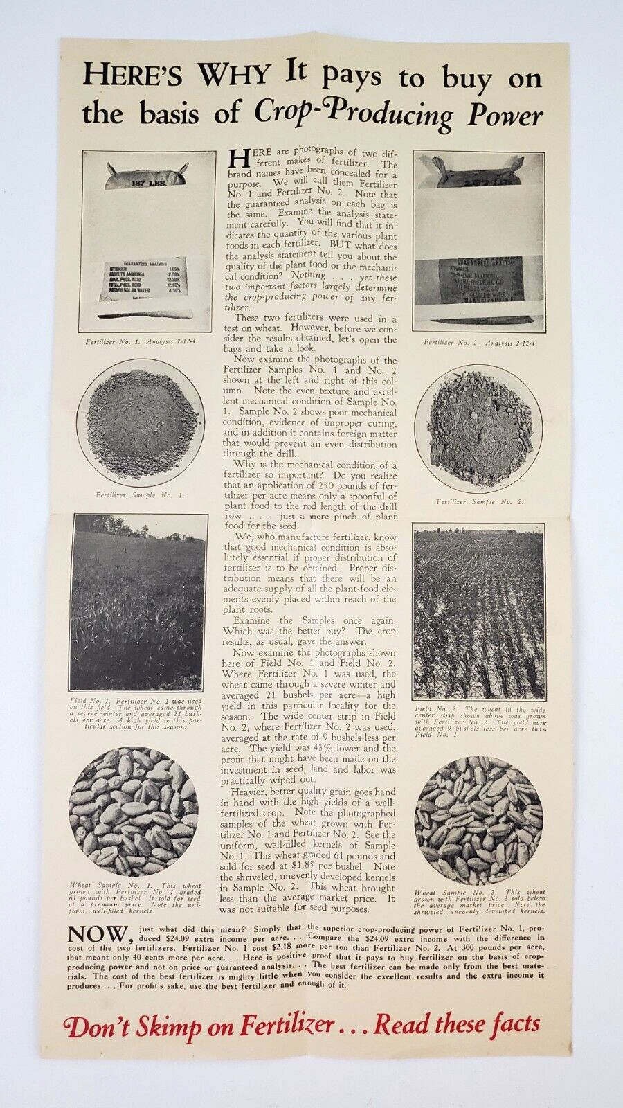 1930s Agrico American Agricultural Chemical Fertilizer Vtg Advertising Pamphlet