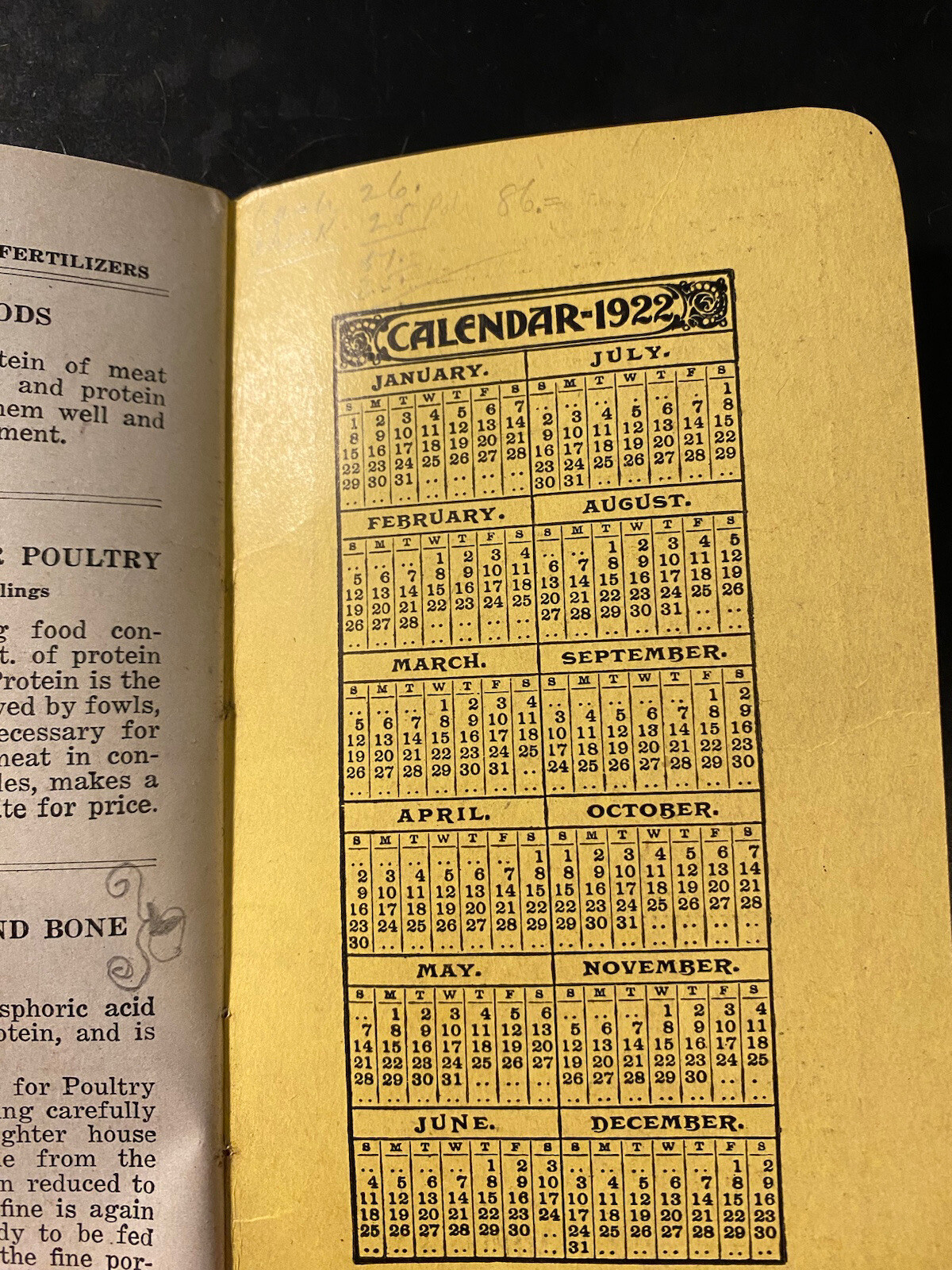 1922 The Baugh & Sons Company Baltimore Maryland Notepad Manure Fertilizer