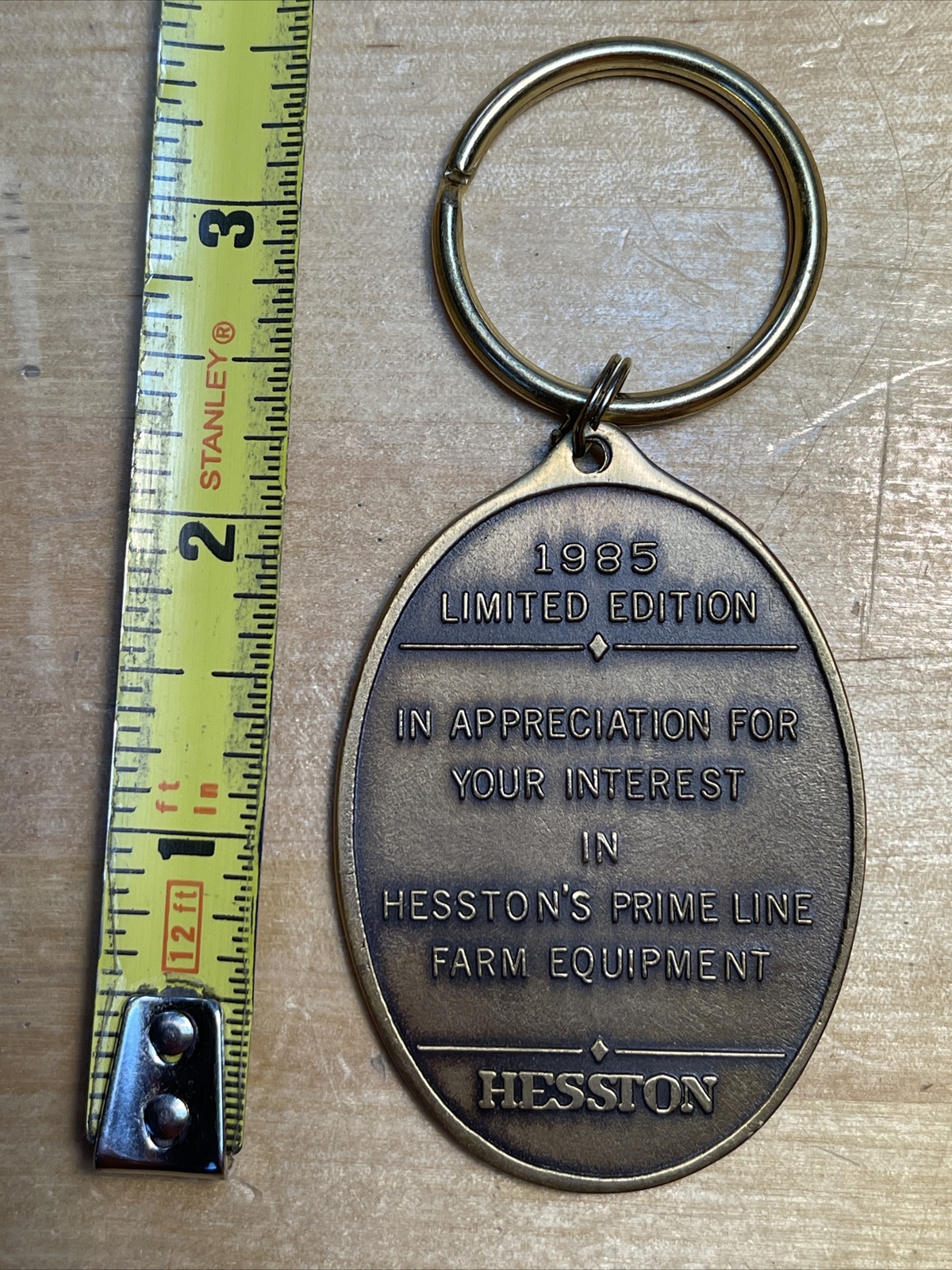 Vintage 1985 Hesston Prime Line Swather Limited Edition Metal Key Chain