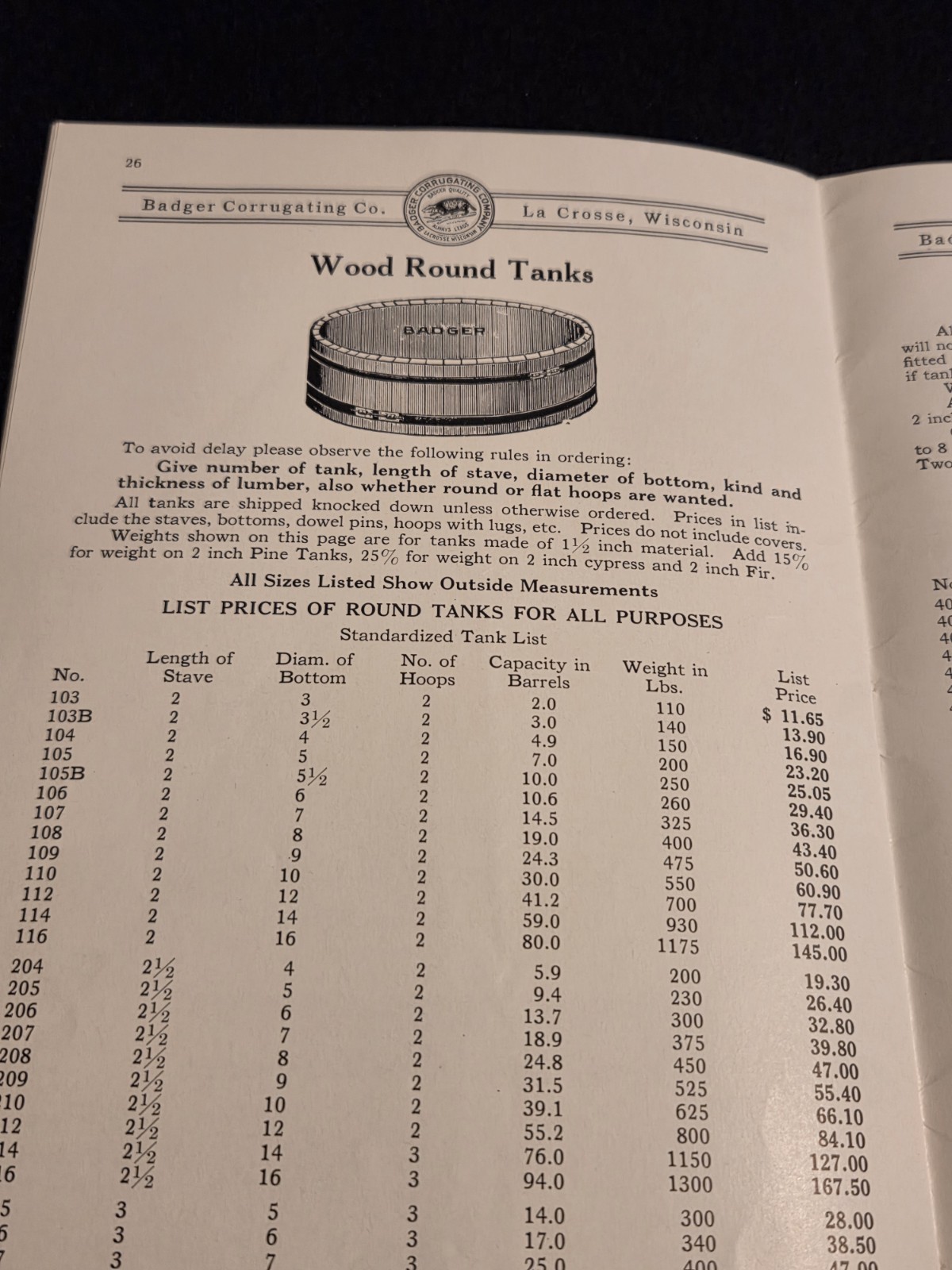 1935 Badger Corrugating Co. Steel Tanks & Troughs Catalog Threshing Wagon