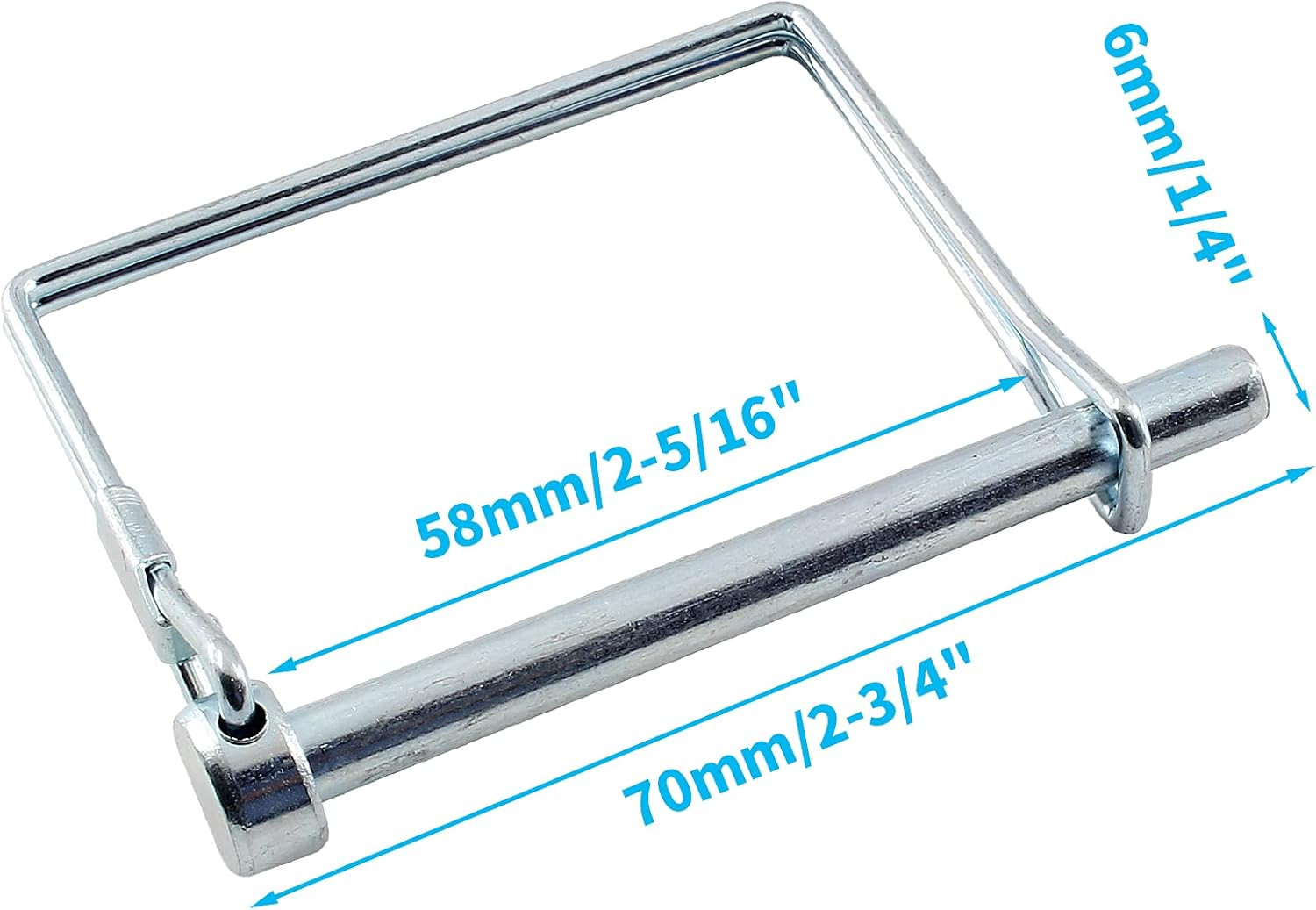 10 Pcs Square Shaft Locking Pin Safety Coupler Pin 1/4 Inch Wire Lock Pin for Tr