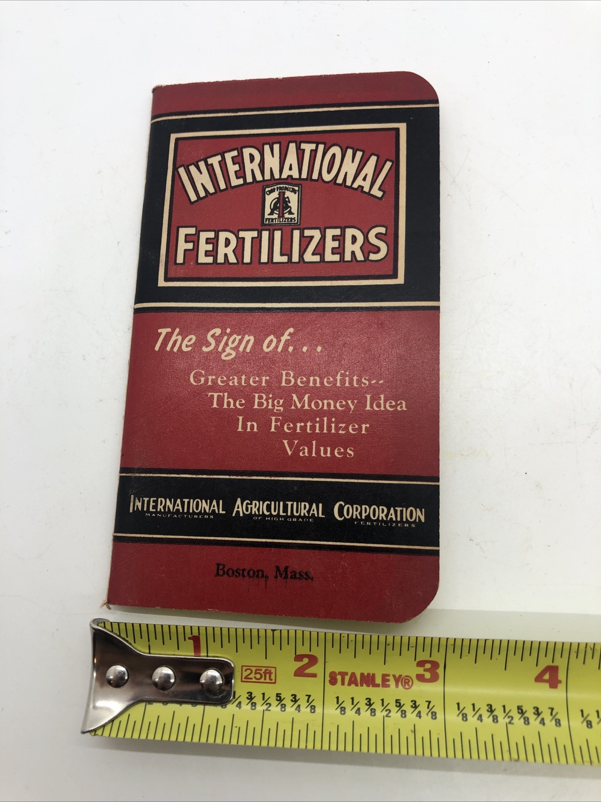 Vintage 1940 International Fertilizers Farmers Notebook Calendar Boston Mass