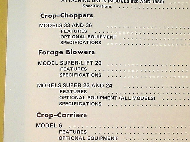 108 PAGES VTG 1968 SPERRY RAND NEW HOLLAND FORAGE EQUIPMENT PRODUCT BOOK CATALOG