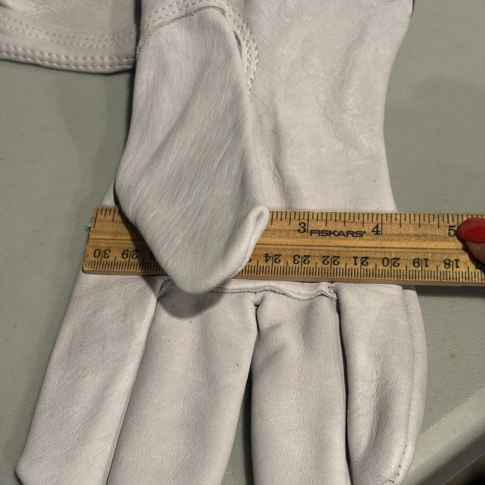 Farm Bureau Gloves Work Chore Leather Farming Gray Size Large Heavy Duty ADV AG