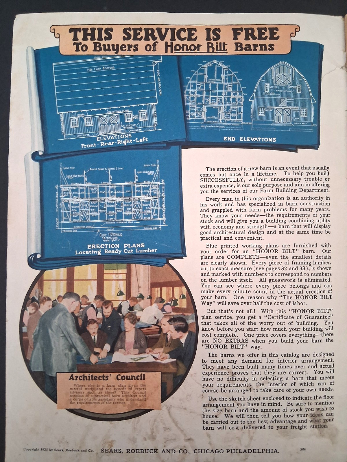 1925 Sears Honor Bilt Barn Catalog Modern Farm Buildings Complete Gothic Roof