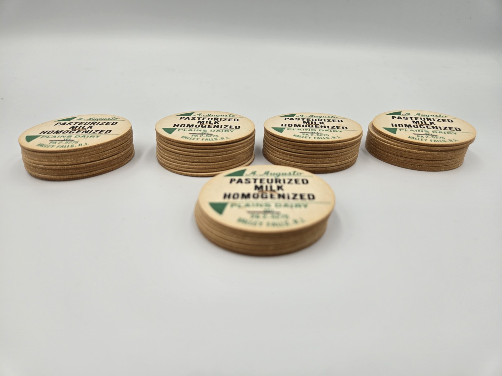 Plains Dairy Valley Falls, R.I. – Milk Bottle Caps – Lot Of 46