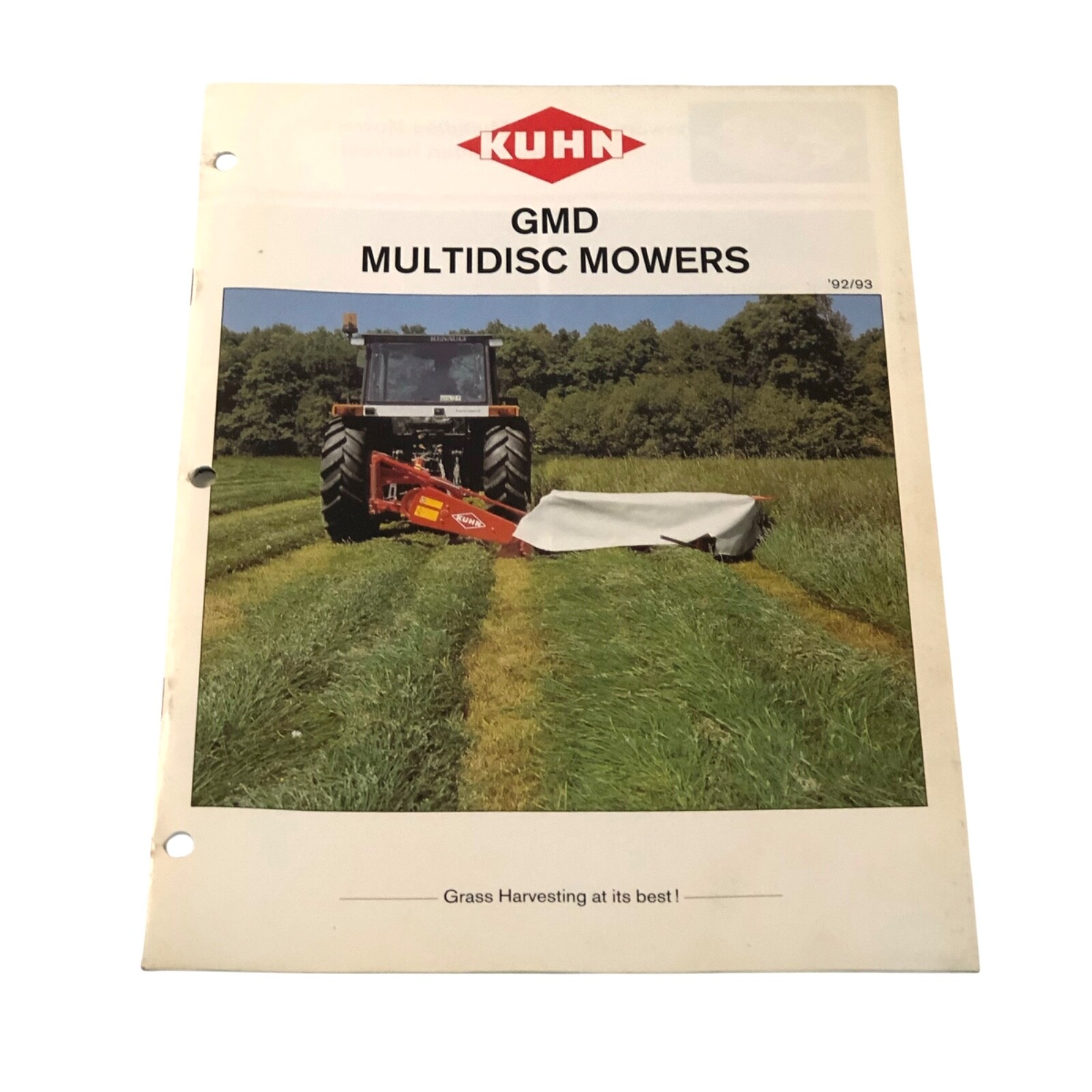 1992/93 Kuhn GMD Multidisc Mowers Dealer Advertising Sales Promotional Brochure