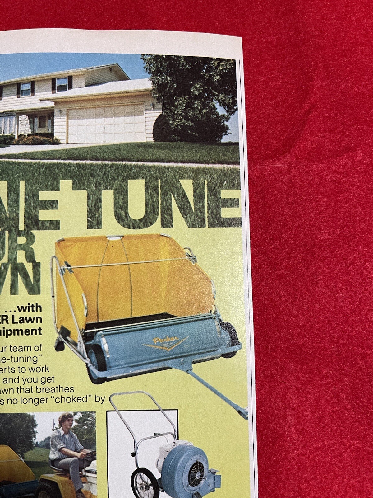 Vintage 1981 Parker Lawn Sweeper Print Ad