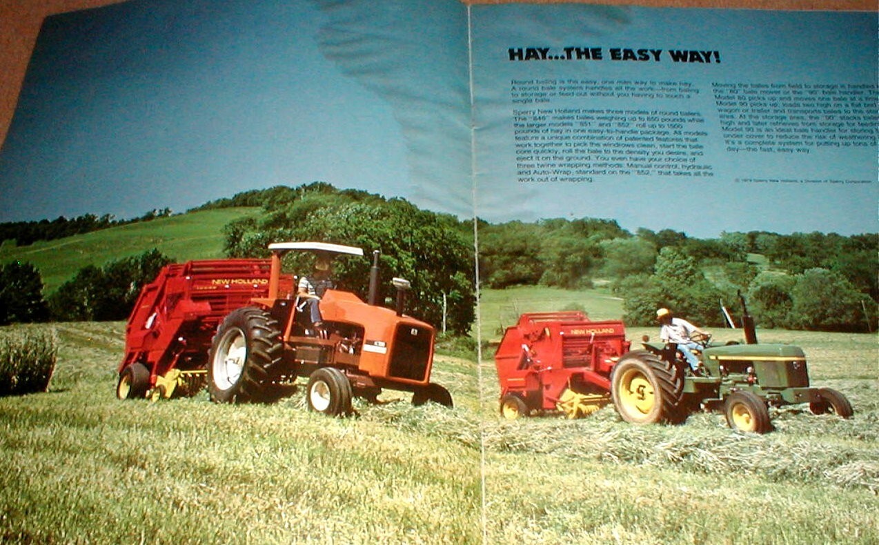Sperry New Holland Round Baling Systems 1979 Full Color 12 Page Dealer Brochure