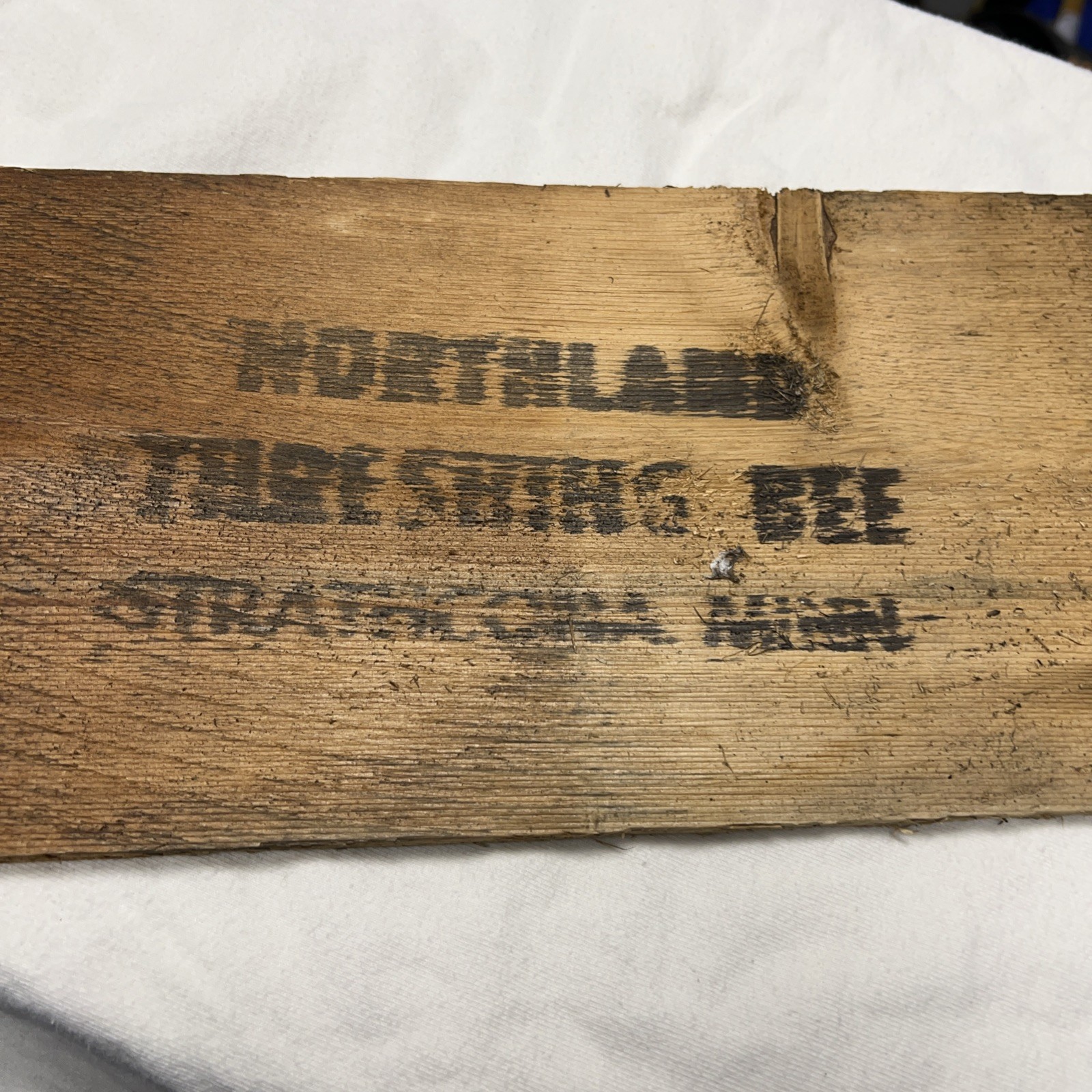 Vintage Strathcona MN Minn Northland Threshing Bee Wood Sign Farming Agriculture