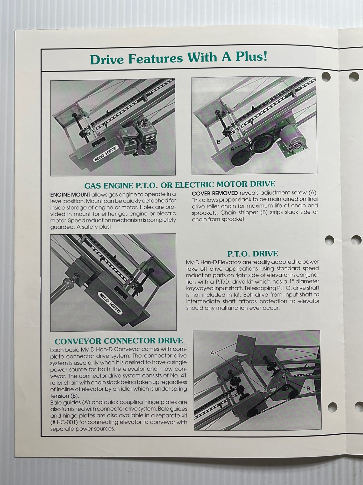 My-D Han-D Hay Bale Elevators / Conveyors – Sales Brochure *Original Dated 2000*