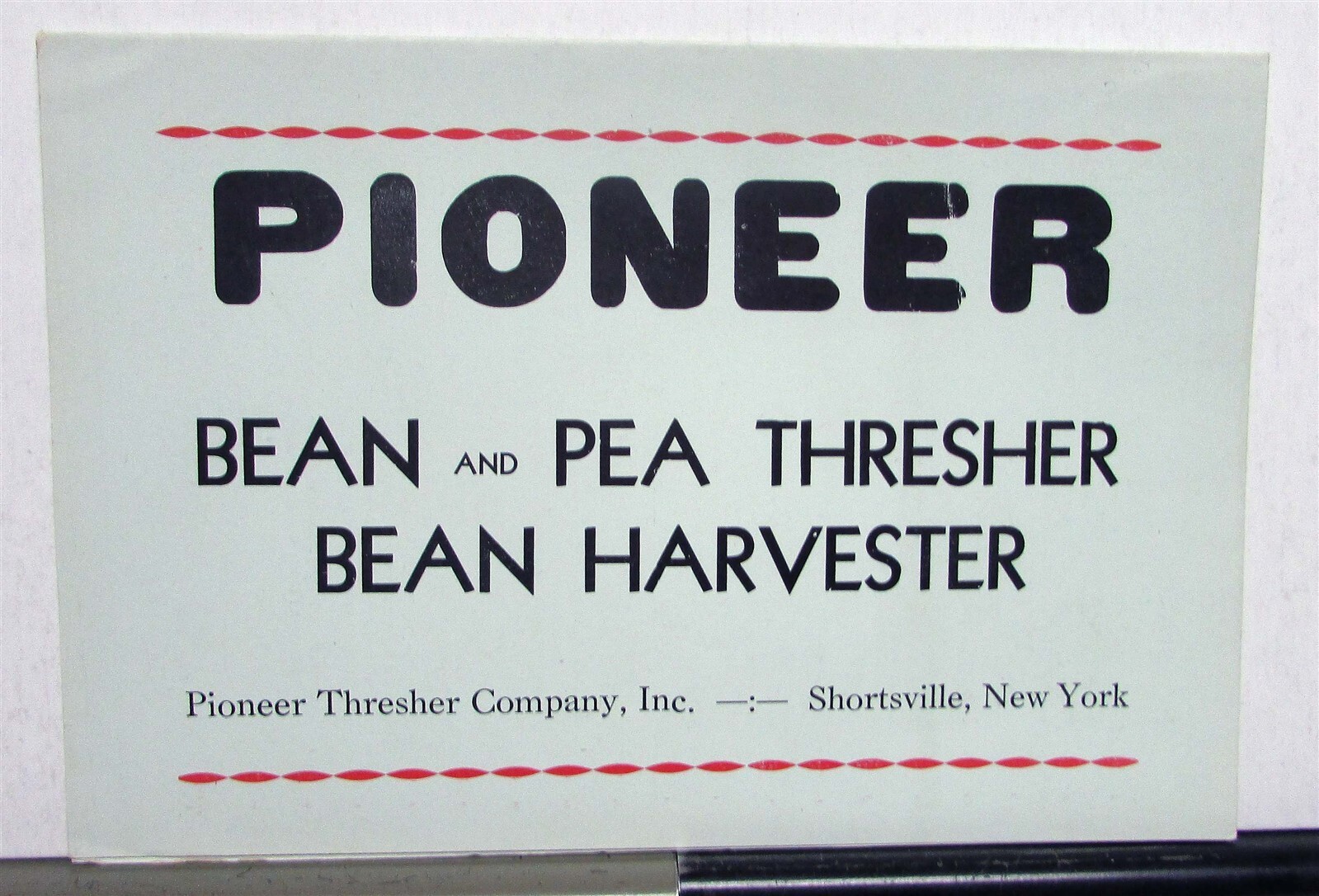 1930s Pioneer Bean & Pea Threshers Specifications Agricultural Sales Brochure