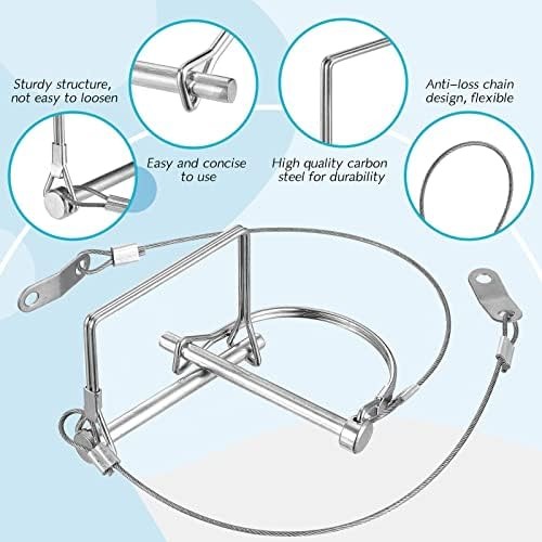 Umigy 10 Pcs Trailer Coupler Pin with Steel Quick Release Ring, 2-3/4&Prime; x 1/4&Prime;…