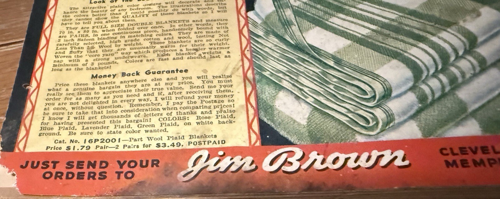 1938 Jim Brown’s Fall Winter Bargain Catalog Cleveland OH Antique
