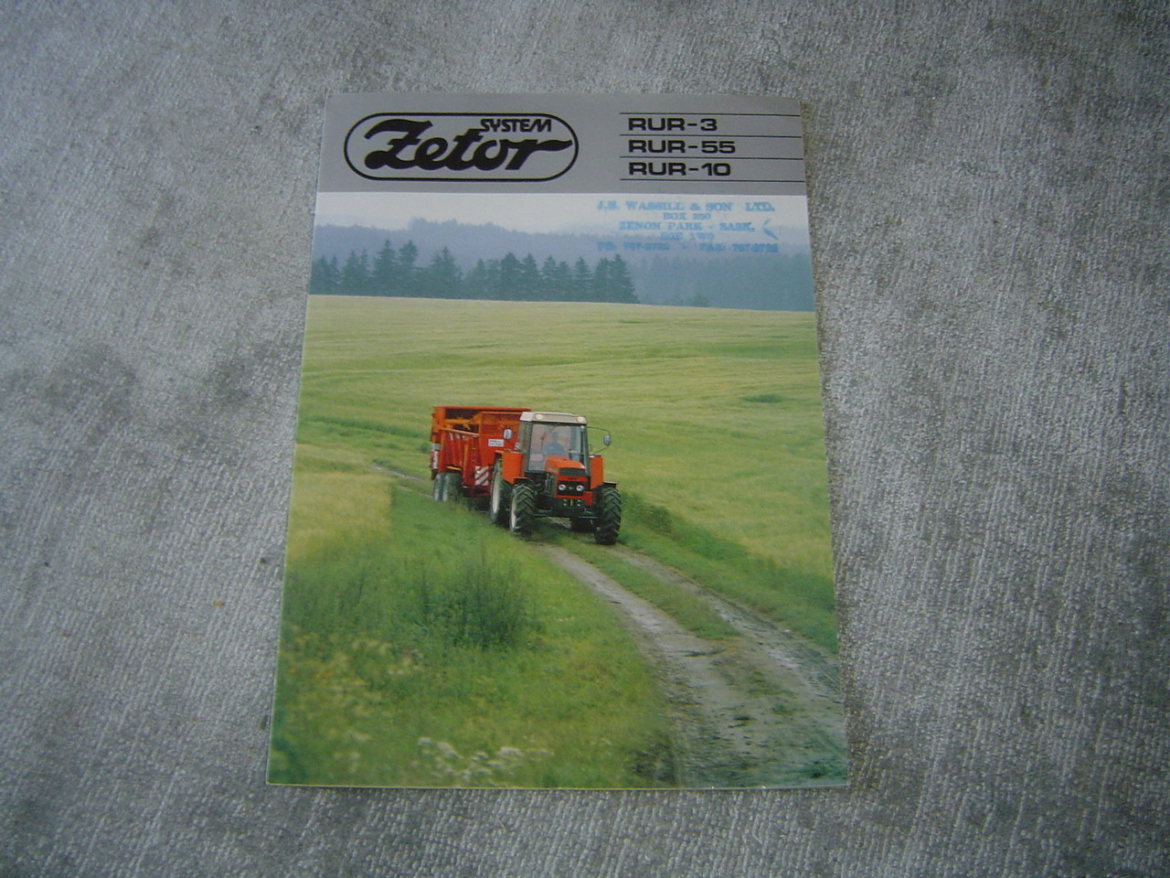 Zetor RUR 3 55 10 tractor brochure