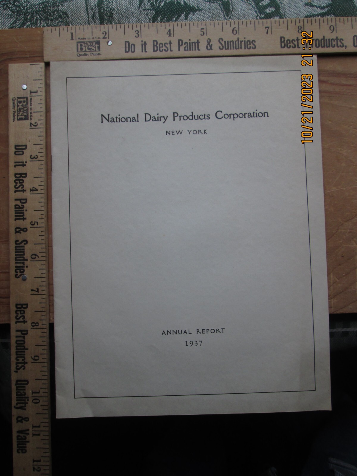 National dairy products corp New York annual report 1937