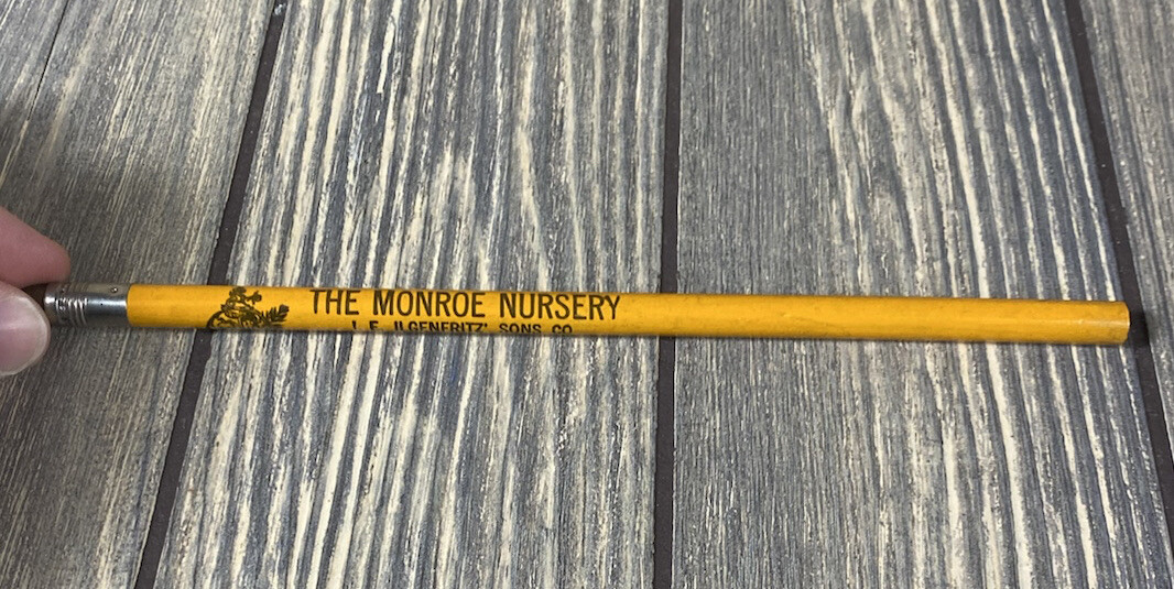 Vintage Yellow The Monroe Nursery I E Ilgenfritz Sons Co Unsharpened Pencil