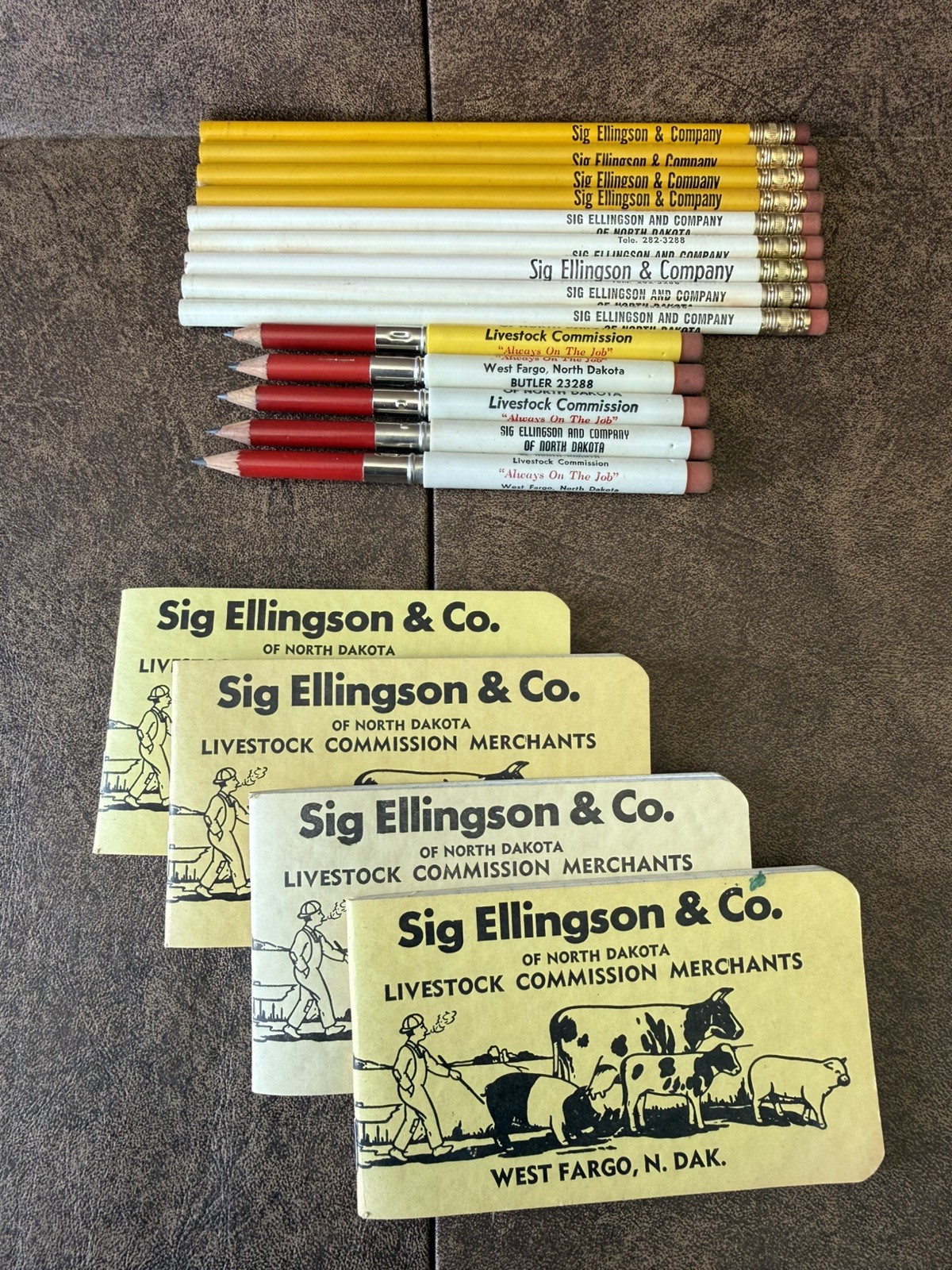 VTG Advertising W. Fargo, ND-Livestock Sig Ellingson-Pencils-Bullet Pencils LOT