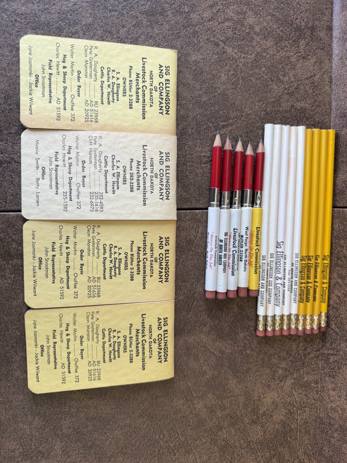 VTG Advertising W. Fargo, ND-Livestock Sig Ellingson-Pencils-Bullet Pencils LOT