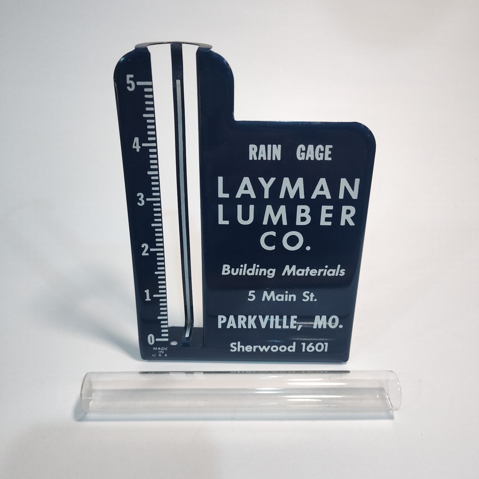 Vintage Advertising Rain Gauge Layman Lumber Co Parkville Missouri