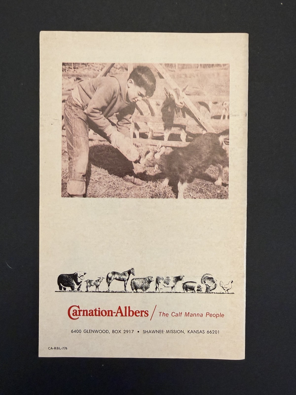 Vintage Carnation Albers « Raising Better Livestock on Small Farms » Booklet
