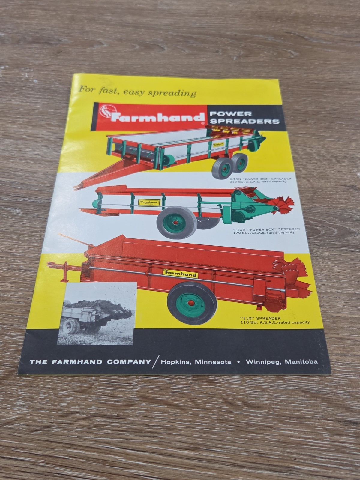 Farmhand Power Manure Spreaders Brochure Sales BROCHURE Litho Free Shipping