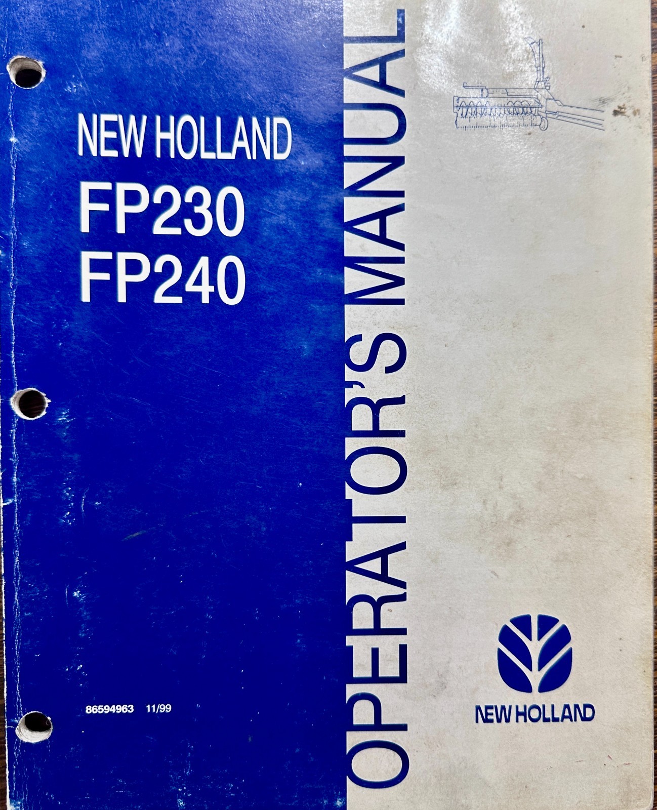 1999 Ford – New Holland FP230 FP240 Harvester Operators Manual – MC16