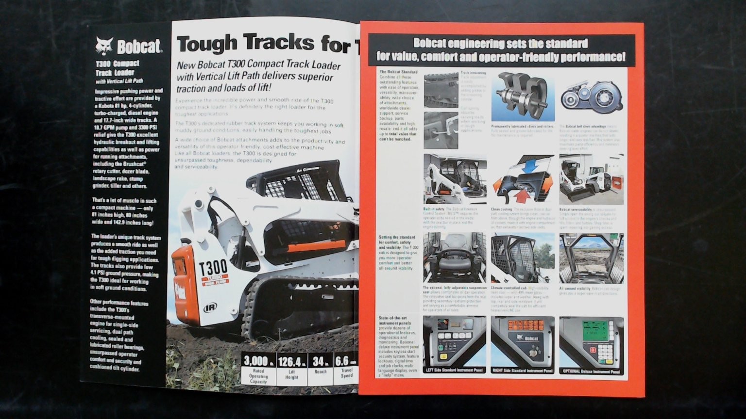Bobcat T300 Compact Track Loader Brochure Vintage Agriculture 1990s