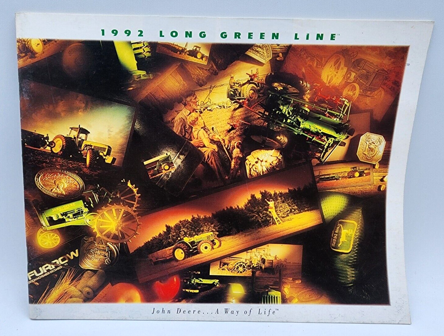 1992 John Deere Long Green Line Sales Salesman Showroom Brochure 40 Pages