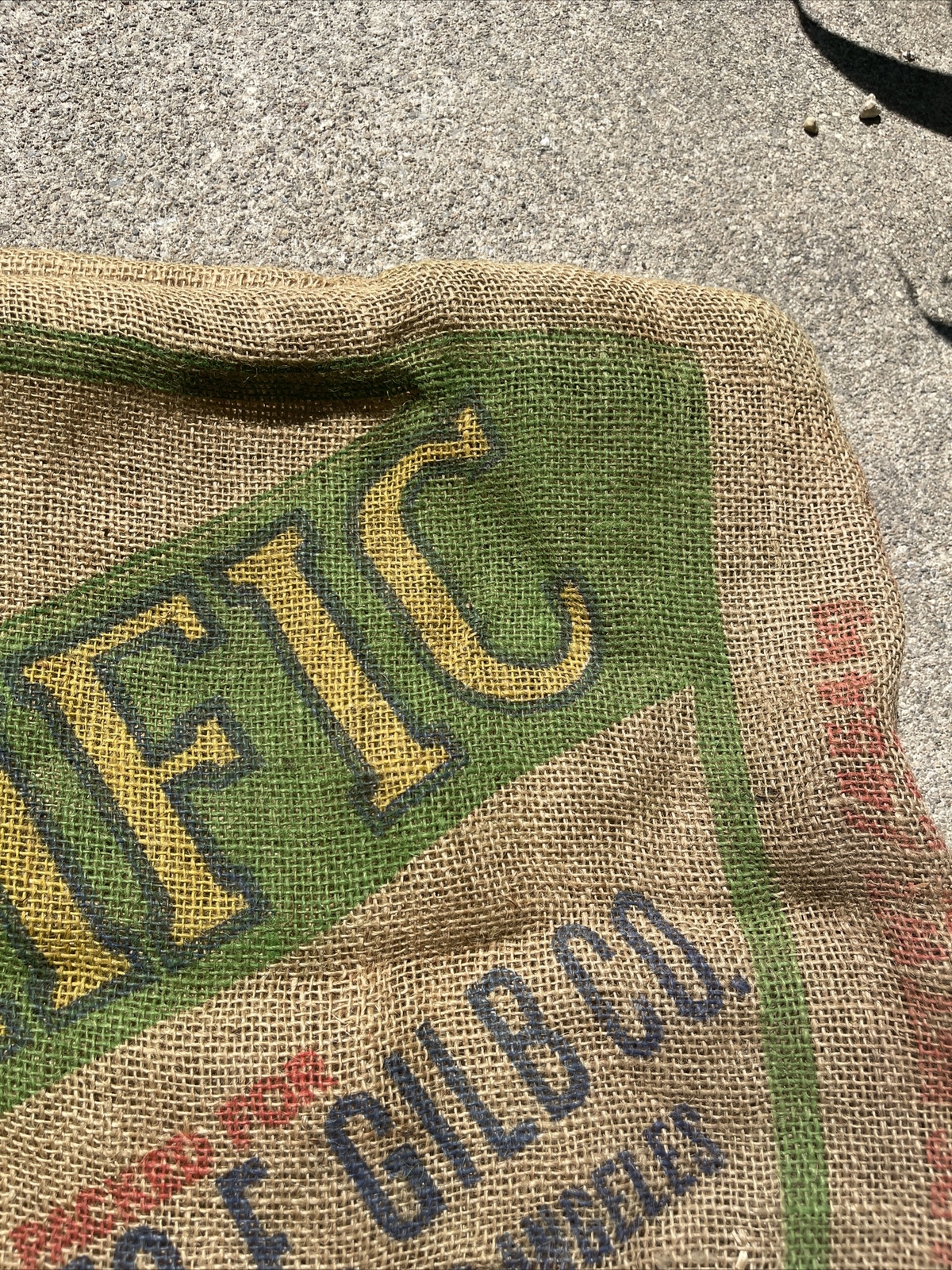 TERRIFIC US NO.1 California Collectible Burlap Sack Charles E. Gilb Co