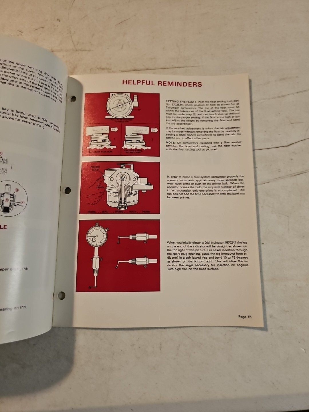 Vintage 1987 TECUMSEH Dealer Information Brochure Catalog