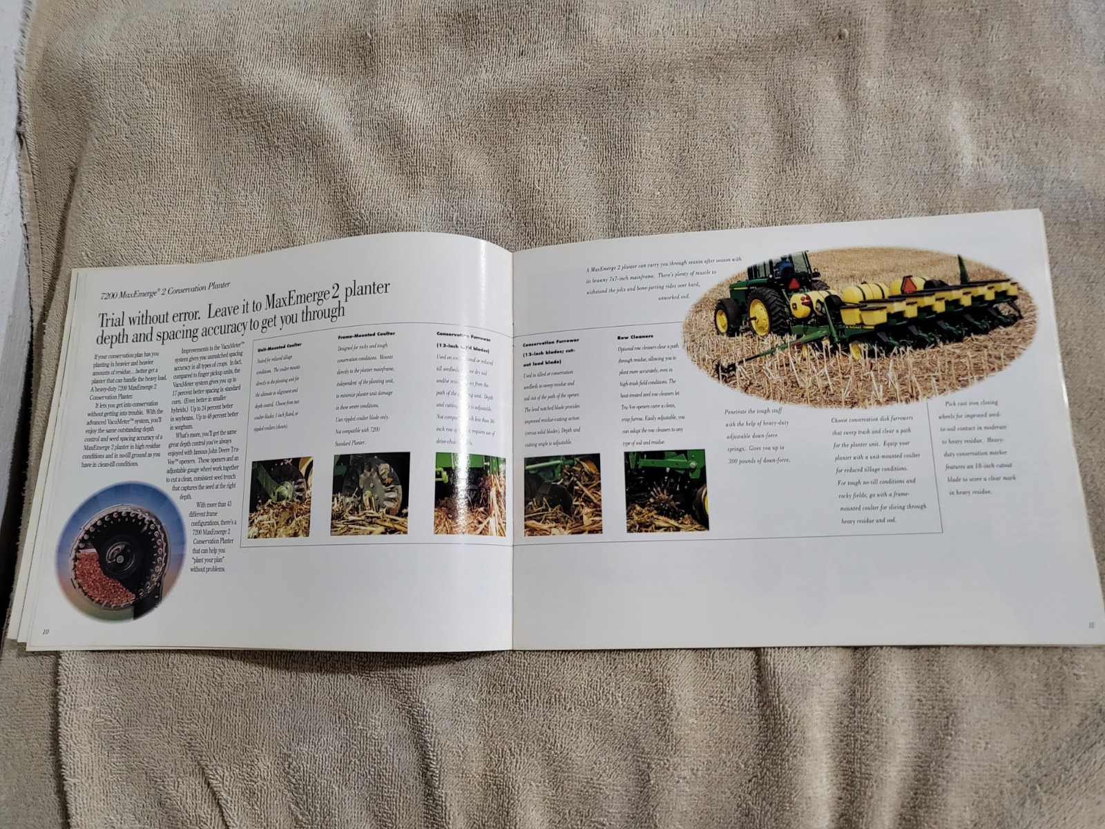 1992 Vtg John Deere Ag BROCHURE Farming NO TILL Drill Rotary Hoe Disc MaxEmerge2