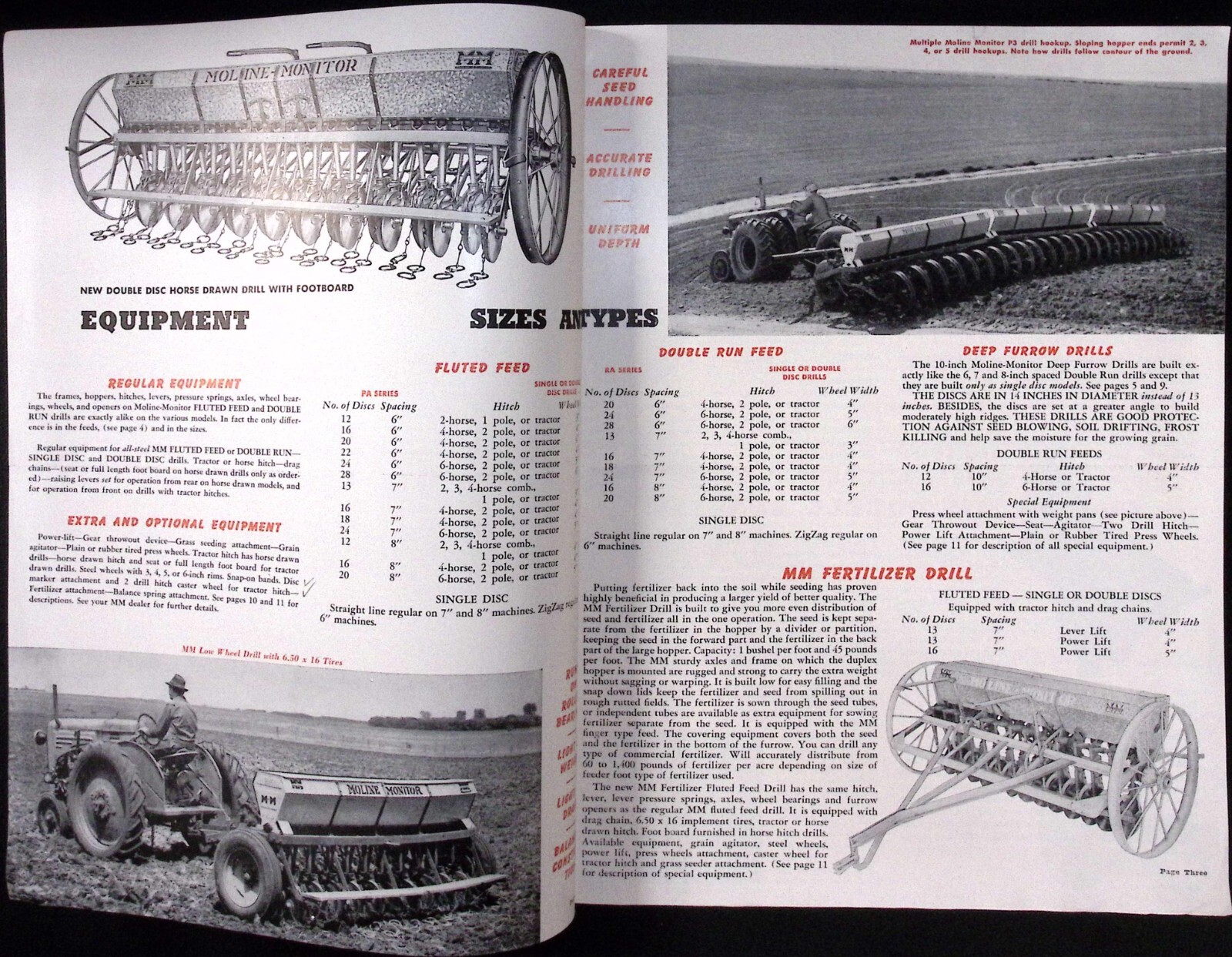 1952 Minneapolis Moline Monitor All Steel Fertilizer Drills Dealer Brochure