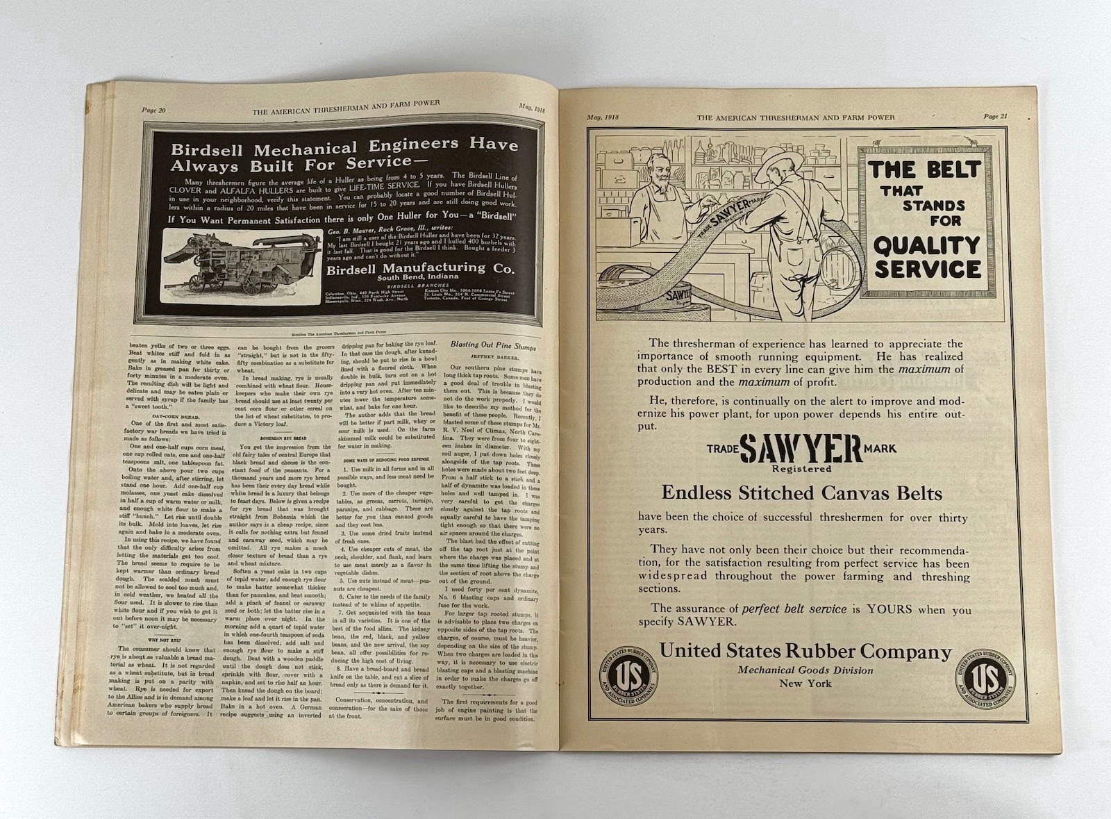 The American Thresherman & Farm Power MAGAZINE May 1918 MADISON, WIS.