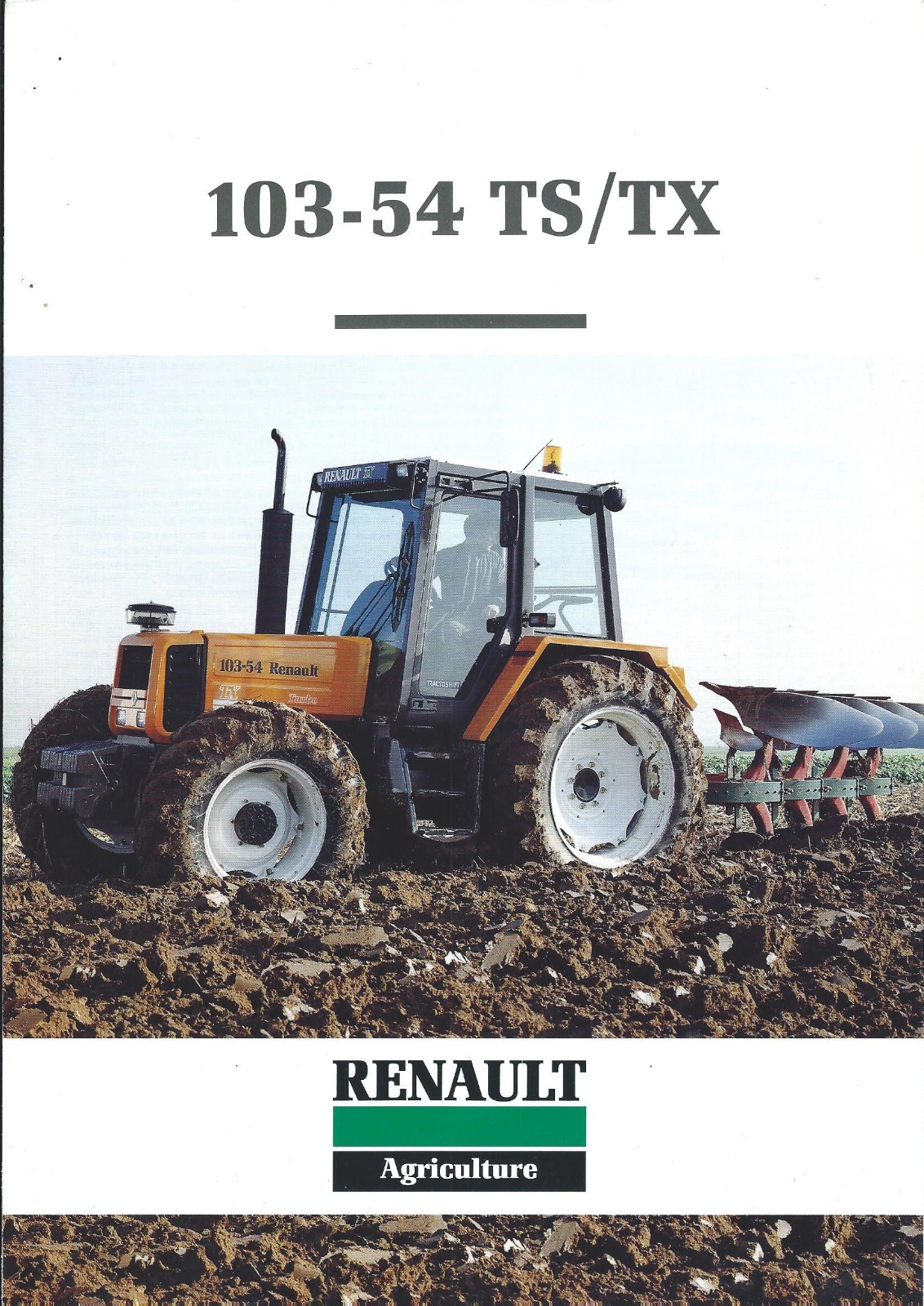 Farm Tractor Brochure – Renault – 103-54 TS TX – c1992 – FRENCH language (F6467)