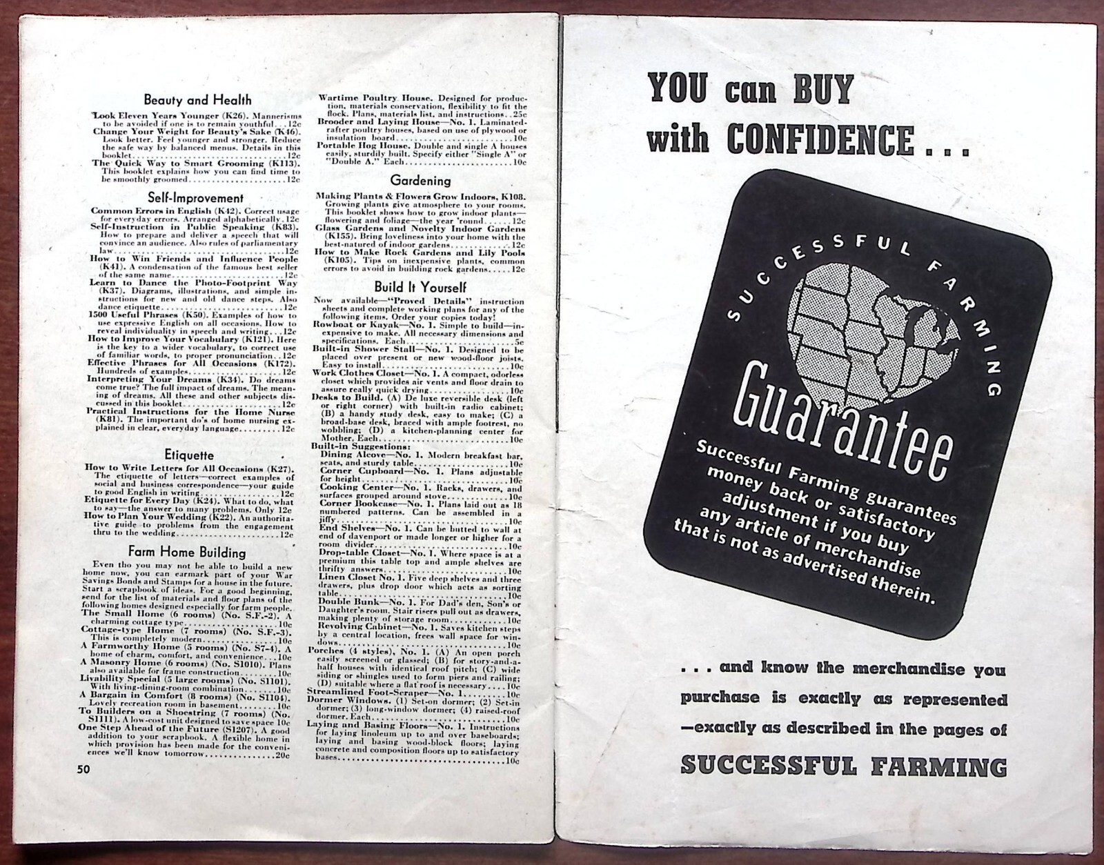 1944 SUCCESSFUL FARMING MAGAZINE PROMO SAMPLER 52 PGS Z6541