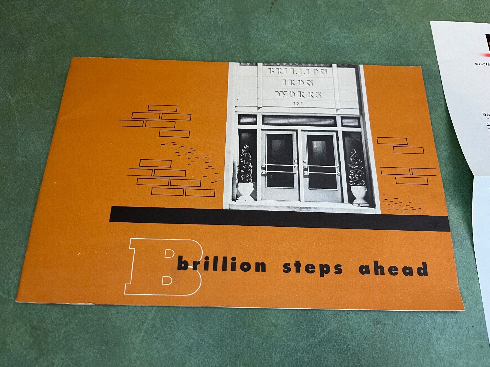 Vintage Original Brillion Iron Works Brochure With Letter