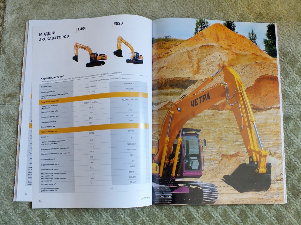 CHETRA Russian Bulldozer Excavator Loader Mining Construction Brochure 2023