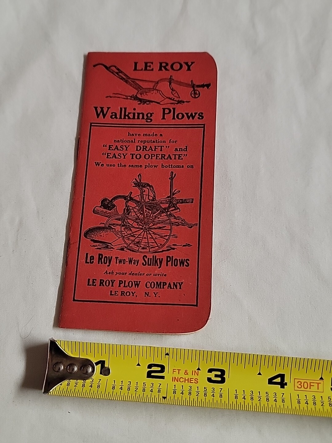 1920’s Le Roy Walking Plows Rare Mint Shape Advertising Memorabilia Bright Color